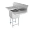 Koolmore 5 in. One compartment Stainless Steel Commercial Sink with Drainboards and Faucet SA151512-15B3FA - alternate 7